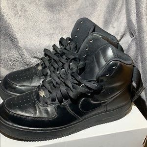 All Black High Top Air Force 1’s
